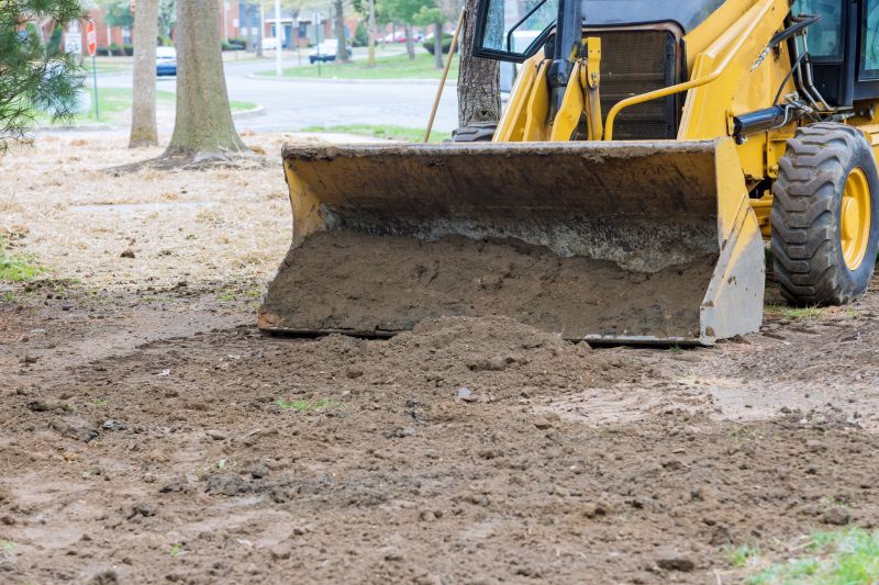 Yard Sloping in Progress